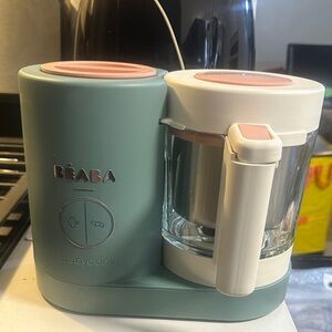 Béaba Babycook Neo - Eucalyptus and White Baby Food Maker